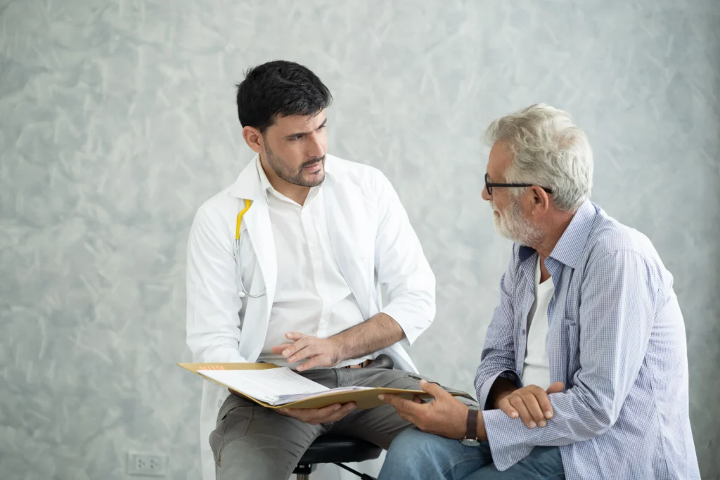 A medicare agent explaining what is medicare supplement to a senior